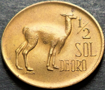 Moneda exotica 1/2 SOL DE ORO - PERU, anul 1974 *cod 4773 A = UNC foto