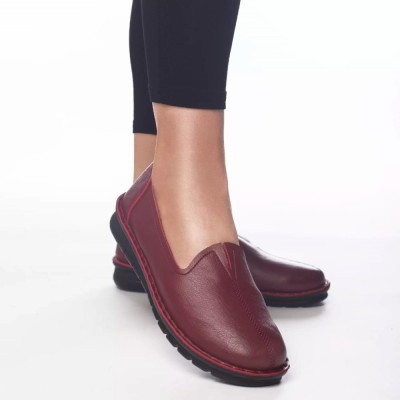 Pantofi casual orpha rosu piele ecologica, 36 foto