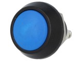 Comutator anti-vandalism &Oslash;12mm, IP65, SPST-NO, albastru