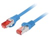 Patch cord LANBERG RJ45 S/FTP Cat 6 LSZH 20m albastru