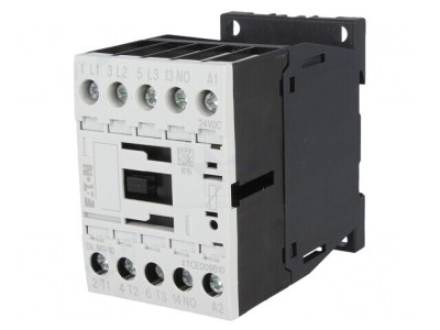 Contactor 3P NO 24VDC 9A cu 3 Contacte Auxiliare foto