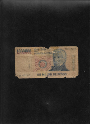 Rar! Argentina 1000000 1.000.000 pesos 1981(83) seria28807159 uzata foto