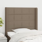 Gossi tablie de pat cu aripioare gri taupe 83x16x118/128 cm textil