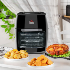 HOMCOM friteuza cu aer 8 in 1, de 11 litri, Air Fryer 1800 W, neagra