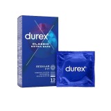 Cumpara ieftin Prezervative clasice Durex Classic Extra Safe, lubrifiate si rezistente, 56 mm, 1 cutie x 12 buc