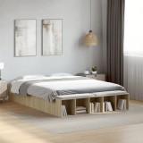 VidaXL Cadru de pat, stejar sonoma, 140x190 cm, lemn prelucrat 3280582
