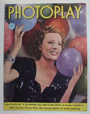 PHOTOPLAY- THE ARISTOCRAT OF MOTION PICTURE MAGAZINES , VOL. LII , NO. 1, JANUARY , 1938 , PREZINTA PETE SI URME DE UZURA , HALOURI DE APA * foto