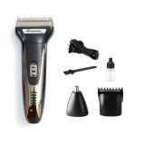 Kit Ingrijire Par Facial 3in1 GM-566, Acumulator, Tuns Barba, Nas, Sprancene, Ulei, Perie Curatare, Incarcare USB, Profesional