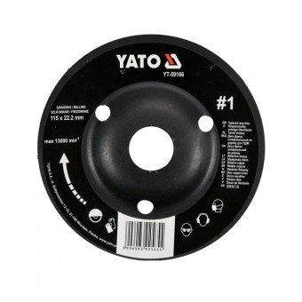 Disc circular raspel depresat, Yato 115x22.2mm foto