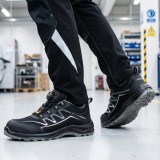 Pantofi Protectie S1PS ESD SR FO Flyknit Bombeu Otel Antiperforatie Inchidere Rapida Respirabili Rezistenti Ulei