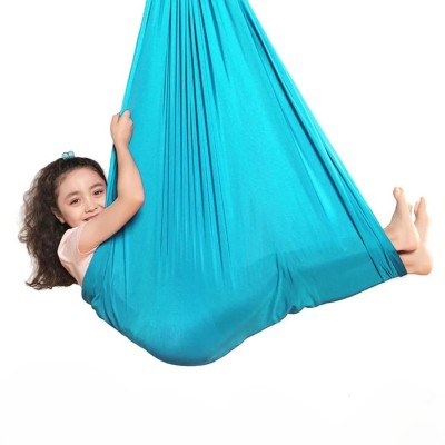 Hamac elastic, leagan, terapie senzoriala, kit complet, maxim 99 kg, albastru deschis, OBRALIX&amp;reg; foto