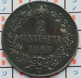 Italia 2 Centesimi - Vittorio Emanuele II 1867 - km 2 - A032