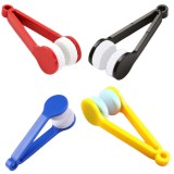 Cumpara ieftin Set 4 Instrumente cu 2 capete pentru curatarea ochelarilor din microfibra SoftTouch, Suport pentru inel chei, 7 x 2 cm, Multicolore