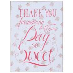 Tablou suspendabil cu mesaj motivational Thank You 30 cm x 40 cm