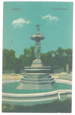 33 - CRAIOVA, Bibescu Park, statue, Romania - old postcard - unused foto