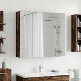 vidaXL Dulap cu oglindă pentru baie Lemn vechi 80 x 14.5 x 70 cm 889109