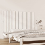 VidaXL Tăblie de pat pentru perete, alb, 147x3x90 cm, lemn masiv pin