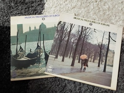 PACK (PACHET) # : 2 EDITII DUBLE 2XLP VARIOUS- MUSICAL TREASURIES OF EUROPE 1 SI 2 (VG++) foto