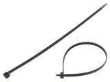 Colier de str&acirc;ngere negru 368mm x 7,6mm poliamidă 540N