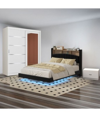 Dormitor Cod A013 Negru 160X200 foto