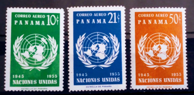 Panama 1958 posta aeriană Națiunile Unite serie foto