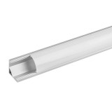 Profil aluminiu colț APK204 cu dispersor opal, 16&times;16 mm, lungime 2 m