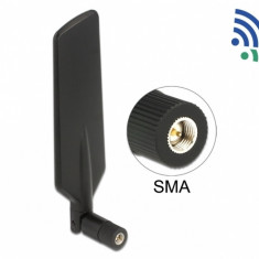 Antena LTE WLAN Dual Band SMA 1 - 4 dBi omnidirectional rotabila, Delock 12408