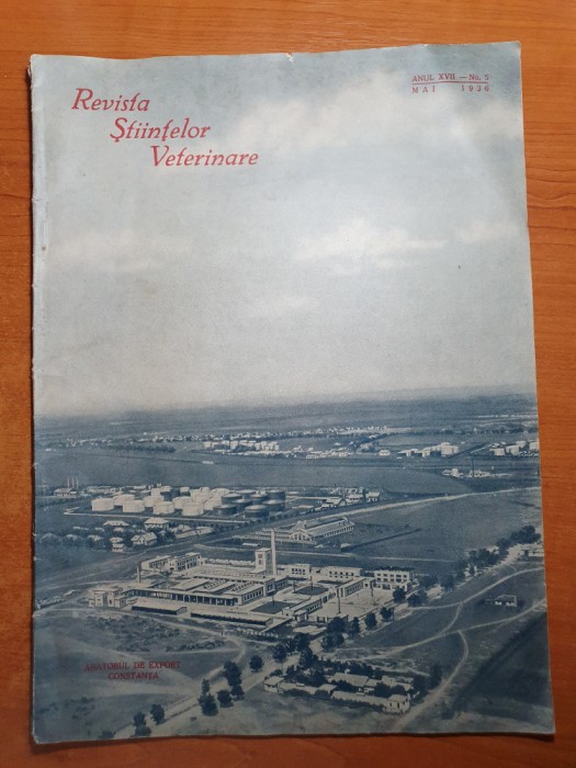 revista stiintelor veterinare mai 1936-art. si foto abatorul de export constanta