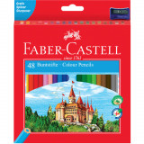 Cumpara ieftin Creioane Colorate Faber-Castell Eco, 48 Buc/Set, Culori Asortate, cu Ascutitoare, Creion de Colorat, Creioane Colorate Faber-Castell, Creioane de Colo