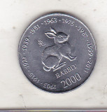 Bnk mnd Somalia 10 shillings 2000 unc , iepure - zodiac chinezesc, Africa