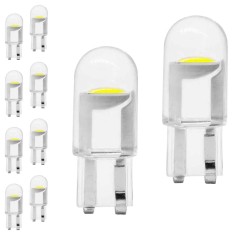 Set 10 becuri auto LED W5W/T10, 12V, lumina alba foto