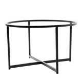 Cadru Metalic Rotund, Masuta Cafea, Negru Mat, PM3