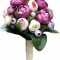Buchet flori personalizabil, Eventissimi, 25 Bujori, Multicolor, predominant grena