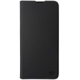 Husa tip carte cu stand Techsuit Magnet Skin neagra pentru Motorola Moto E22, E22i