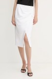 Armani Exchange fustă culoarea alb, midi, drept, XW000458 AF12814