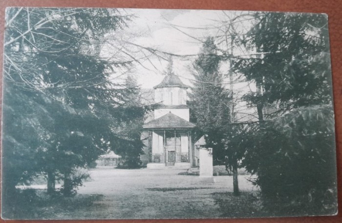 Carte postala, Baile Calimanesti Schitul Ostrov, 1927