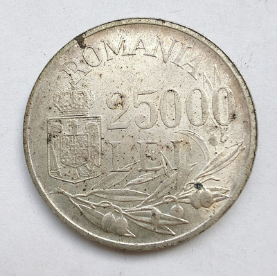 Romania - 25000 Lei 1946 - Argint - (#9A) foto