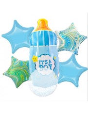 Set 6 baloane folie biberon IT&#039;S A BOY