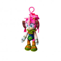 Sonic Prime - Jucarie de plus cu agatatoare, 15 cm, Amy, strip