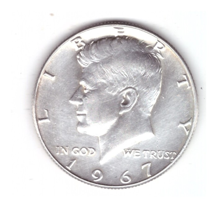 Moneda SUA 1/2 dollar/dolar 1967, stare buna, curata