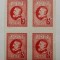 RO-219-ROMANIA 1926-Lp 74-60 ani FERDINANA-3 lei carmin NEDANTELAT bloc de 4 MNH