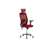 Scaun birou ergonomic OFF 988, mesh, baza cromata, suport lombar, inaltime reglabila, mecanism balans, 110 kg