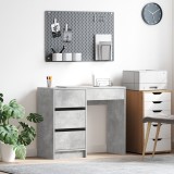 vidaXL Birou Gri Beton Standard Depozitare Birou de scris Rectangular