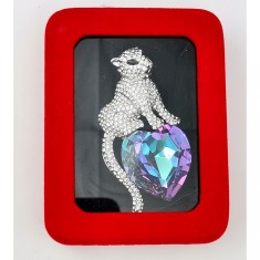 Brosa MBrands cu cristale Swarovski , cutie cadou foto