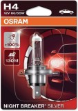 Bec halogen H4 12V Osram Night Breaker Silver +100% blister