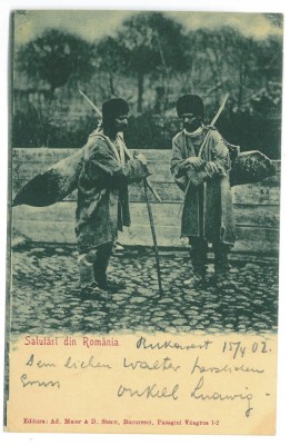 5475 - BUCURESTI, Street seller, Litho, Romania - old postcard - used - 1902 foto