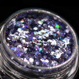 Glitter cosmetic holografic(indigo deschis) pentru machiaj/bodyart PK127 KAJOL Beauty&reg;,