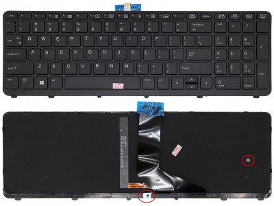 Tastatura compatibila Laptop, HP, ZBook 15 G1, 15 G2, iluminata, layout US foto