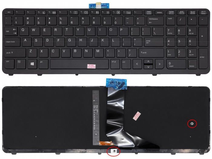 Tastatura compatibila Laptop, HP, ZBook 17 G1, 15 G2, iluminata, layout US