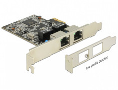 PCI Express cu 2 x Gigabit LAN, Delock 89346 foto